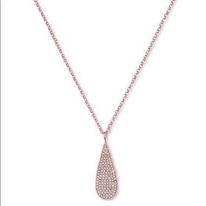 Ralph Lauren Rose Gold-Tone Pavé Teardrop Necklace